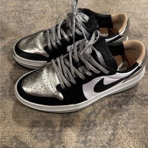 Nike Black and Silver Athletic Shoes
